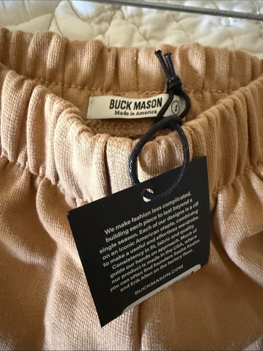 Buck Mason | Casual Elastic Waist Women's Shorts in Camel